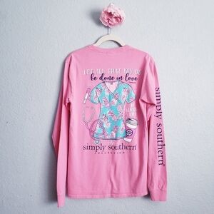 Simply Southern Pink 1 Corinthians 16:14 Nursing Long Sleeve Tee